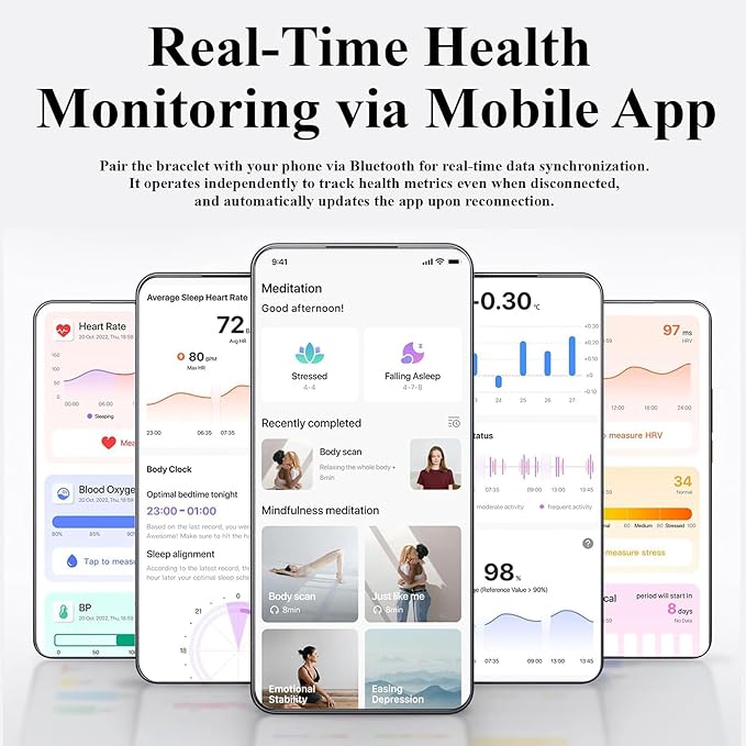 Smart Bracelet, Health and Fitness Tracker, 24/7 Heart Monitor & Sleep Tracker - Image 6