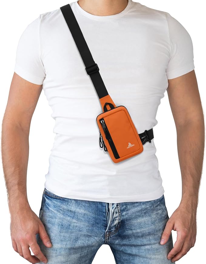 Peicees Small Crossbody Bag for Men Women Mini Sling Bag Travel Running Phone - Image 7