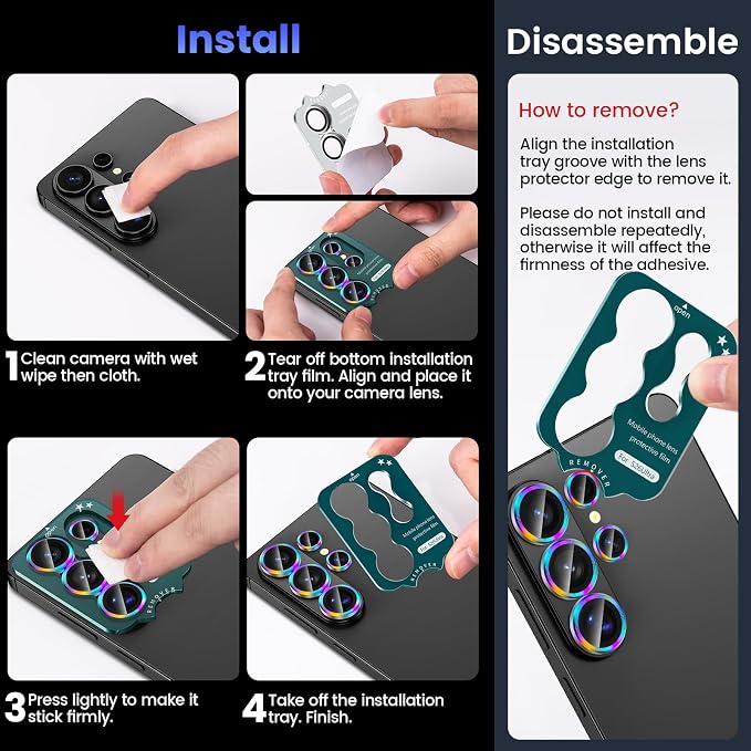 Tensea (3+2PCS Compatible with Samsung Galaxy S26 Ultra Camera Lens Protector - Image 7