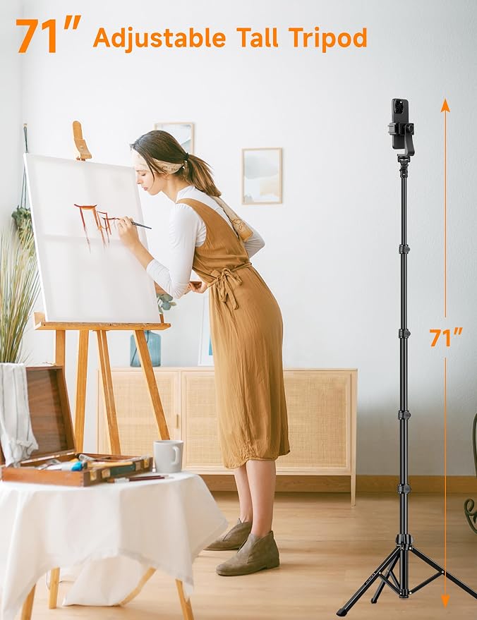 Phone Tripod, Camera Stand for iPhone, Compatible - Image 2