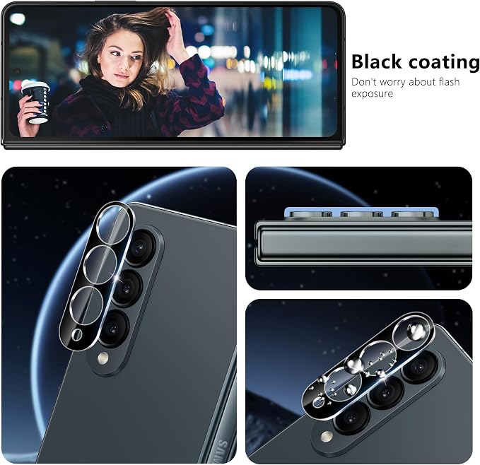 6 Pack for Samsung Galaxy Z Fold 4 Screen Protector, 2 Pac Inside Soft Film + 2 - Image 3