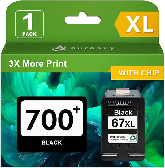 67XL Black Ink Cartridge Compatible by AURASKY