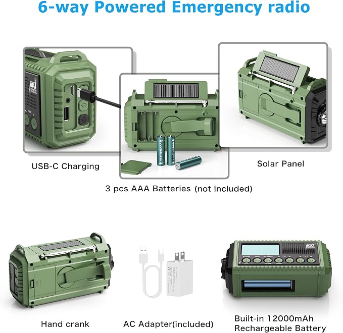 Eoxsmile NOAA Weather Radio 12000mAh - Image 4