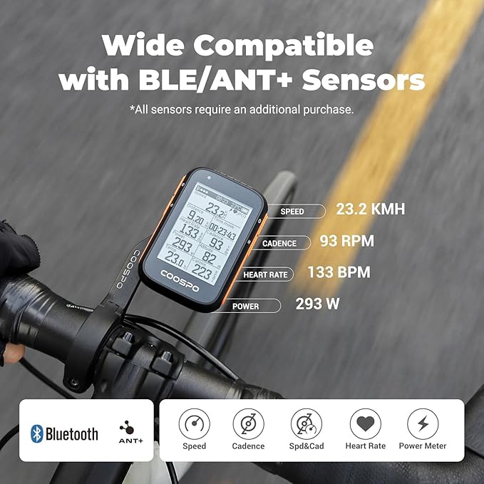COOSPO Bike Computer Wireless GPS, Bike Speedometer - Image 3