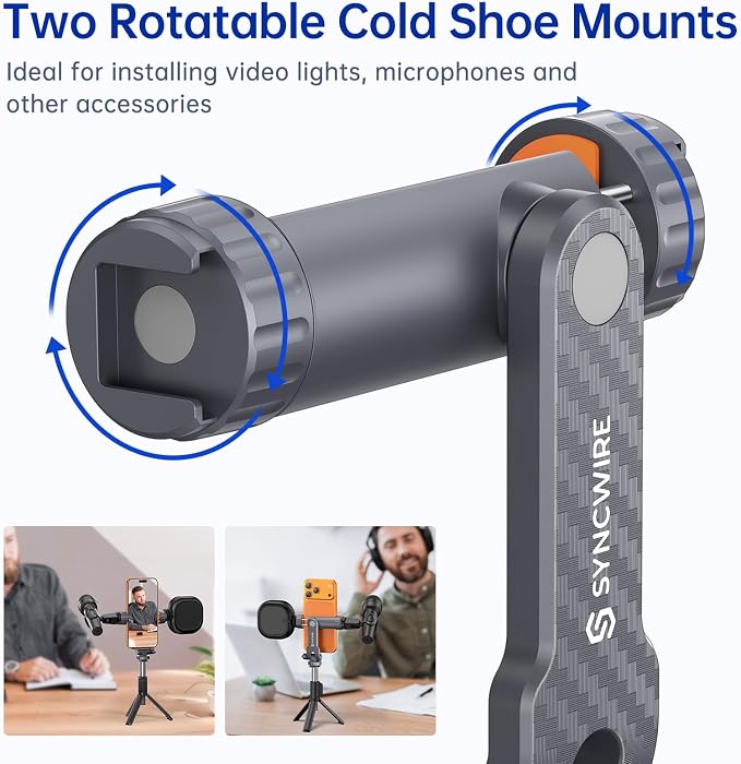 SYNCWIRE Tripod Phone Mount, Universal Smartphone Mount Adapter - Image 2