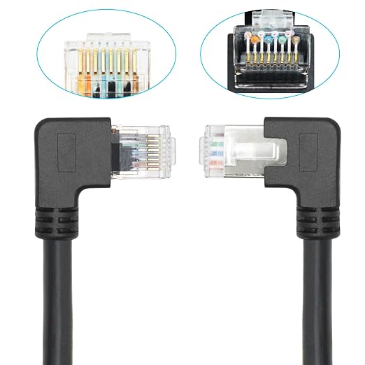 90 Degree Cat6 Ethernet Extension Cable 1FT, Right Angle RJ45 Male to Female - Image 5