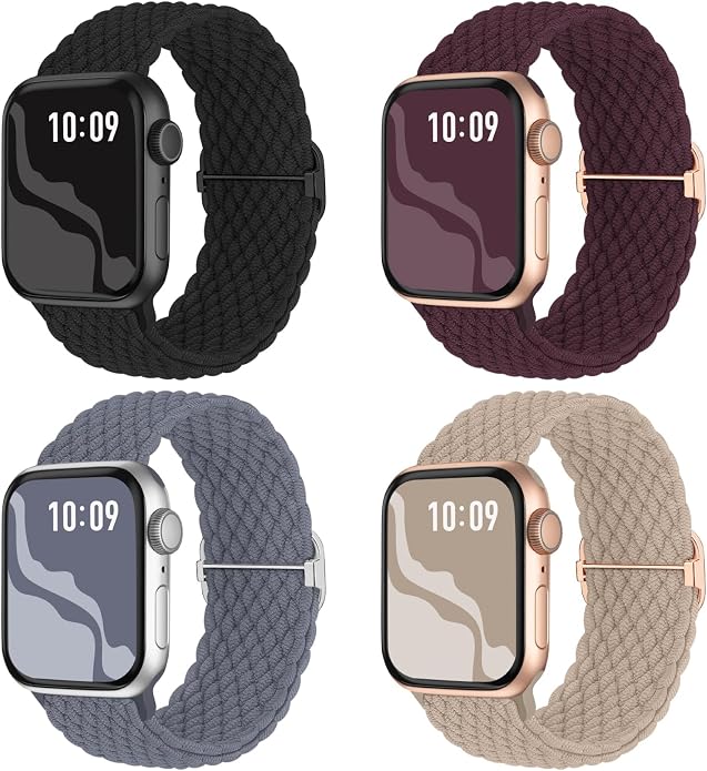 4 Pack Braided Stretchy Bands Compatible by Suitisbest