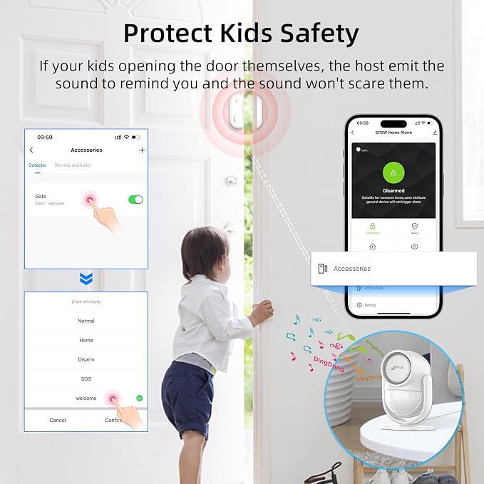 CPVAN Home Alarm System with PIR Motion Sensor, WiFi Wireless DIY Smart - Image 7