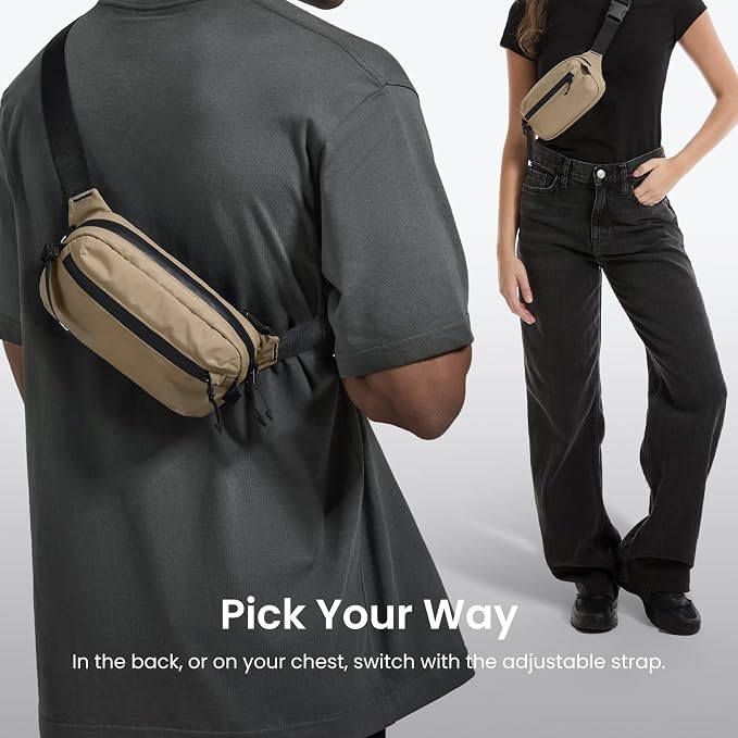 tomtoc 1.5L Sling Bag with RFID Blocking, Crossbody Bag Minimalist Chest - Image 5