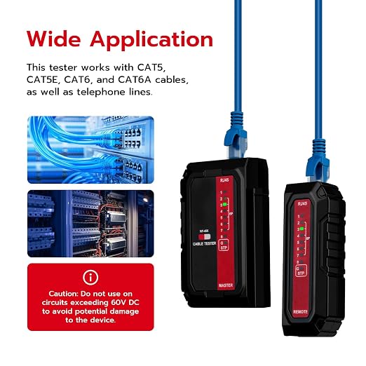 Mcbazel Network Cable Tester for RJ45 RJ11, Ethernet Cable Tester Tool - Image 6