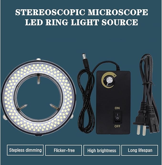 TreochtFUN Microscope 144 Led Ring Light Adjustable Illuminator, Microscope - Image 9