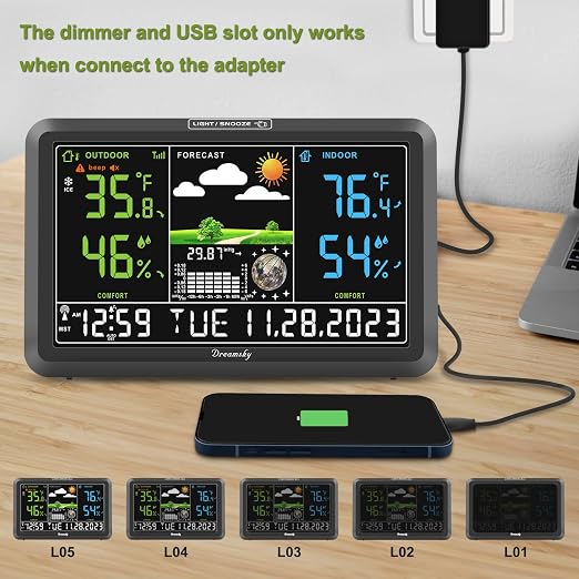 DreamSky Weather Station Indoor Outdoor Thermometer Wireless - Image 5