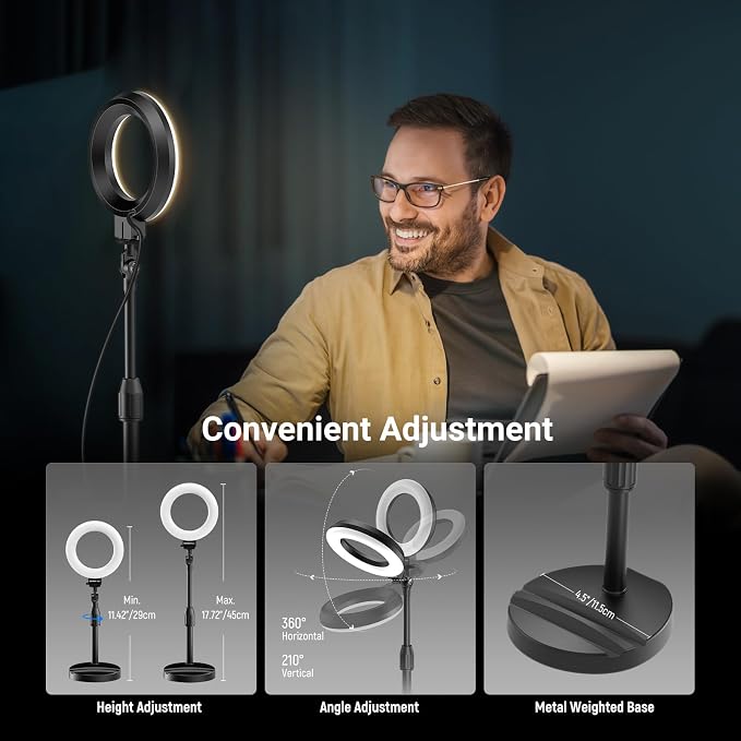 NEEWER Basics 5" LED Desktop Ring Light - Image 6
