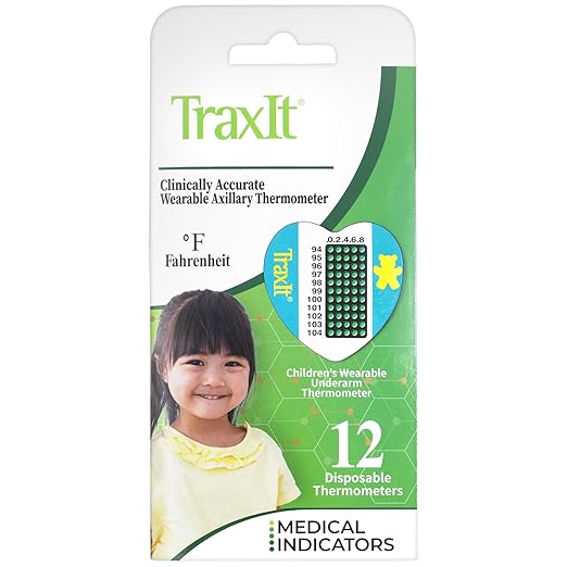Underarm Thermometer Sticker for Kids, Babies 6+ Months — Wearable for Up to 48 by TRAXIT