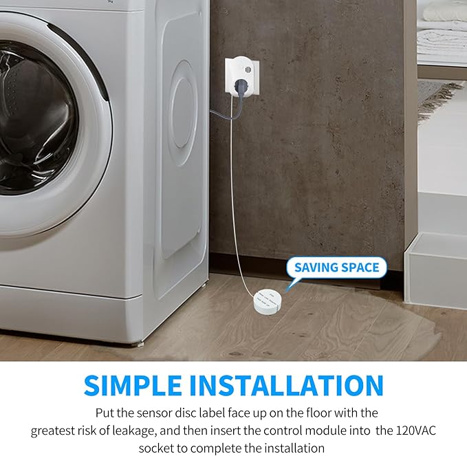 Ortis Water Alarm Leak Detector, 95 dB Loud Alarm, Prevent Serious Floods and - Image 6