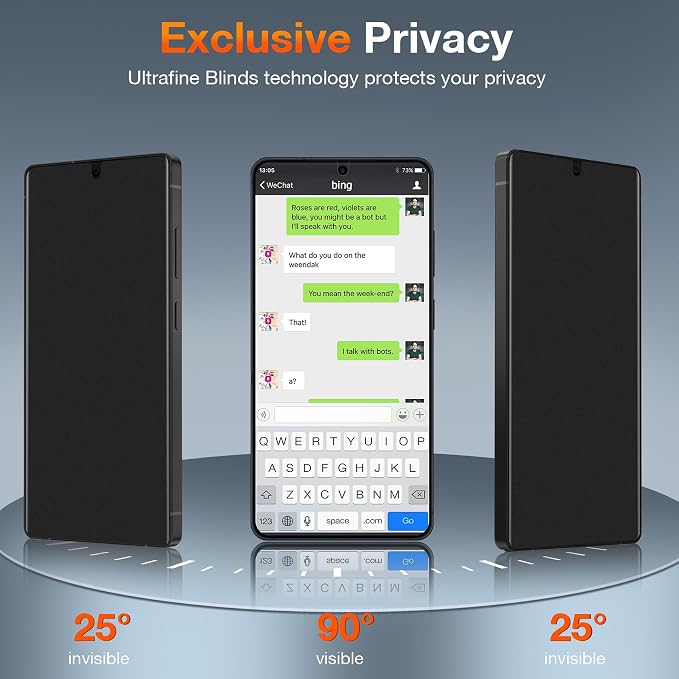 LYWHL 2+2 Pack for Samsung Galaxy S26 Ultra Matte Privacy Screen Protector - Image 2