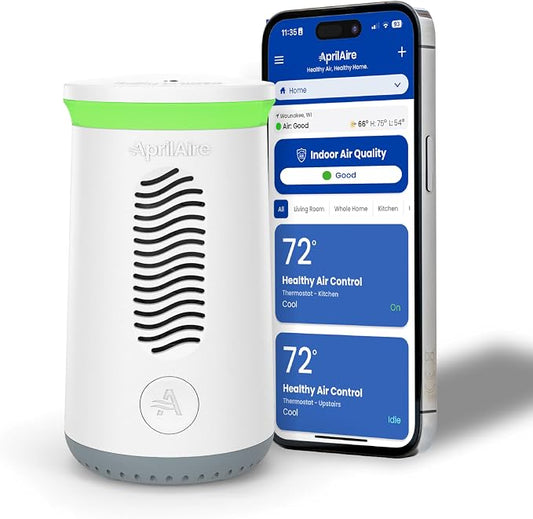 AprilAire ZAWTHCPV Smart Indoor 5-in-1 Wi-Fi Air Quality Monitor, App by AprilAire