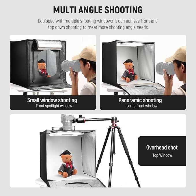 NEEWER 50W Upgraded Photo Studio Light Box, 4 Backdrops, 5600K 192 LEDs - Image 5