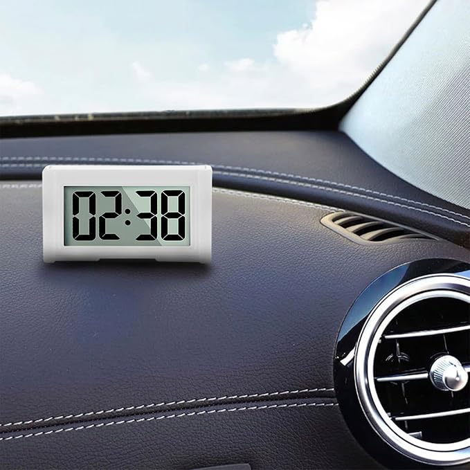 YOUNGFLY 6PCS Small Digital Clock, Vehicle Adhesive Clock - Image 4