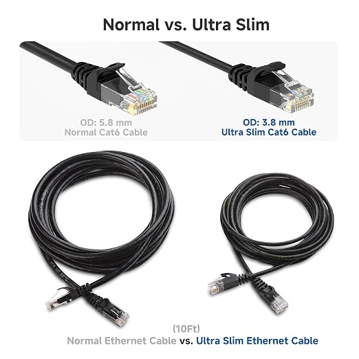 Cable Matters 10Gbps Snagless Cat 6 Ethernet Cable - 7ft - Image 4