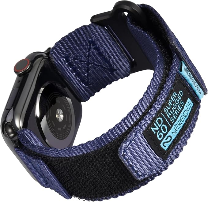 Nereides Compatible with Apple Watch Band Ultra 3/2/1, Nylon Sports Strap with by NEREIDES