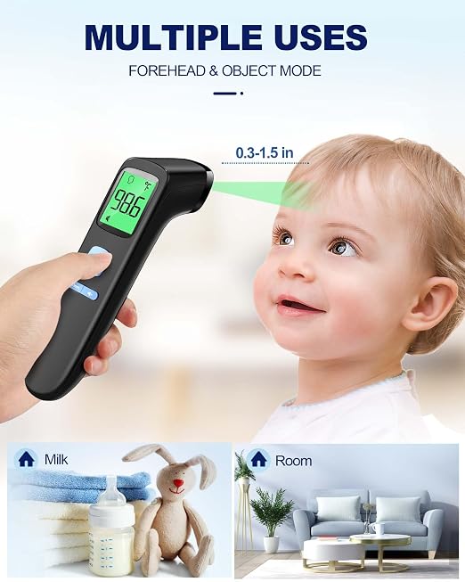 No-Touch Forehead Thermometer for Adults, Infrared Digital Baby Thermometer for - Image 5