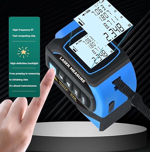 Tape Measure 4-in-1 Laser Digital Measuring Tape & 40m/131ft Laser Distance - Image 4