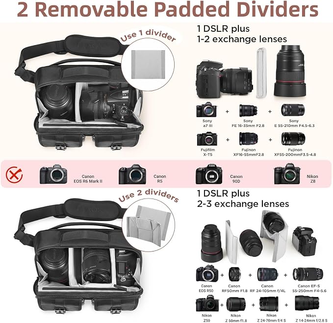 TAAOKA Camera Sling Bag, DSLR Camera Bag - Image 2