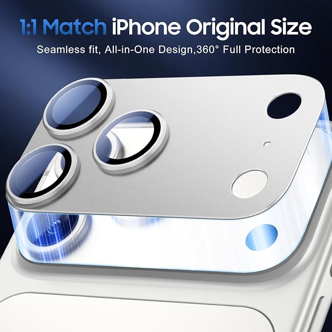 UniqueMe for 3 Pack iPhone 17 Pro Max Camera Lens Protector - Image 5