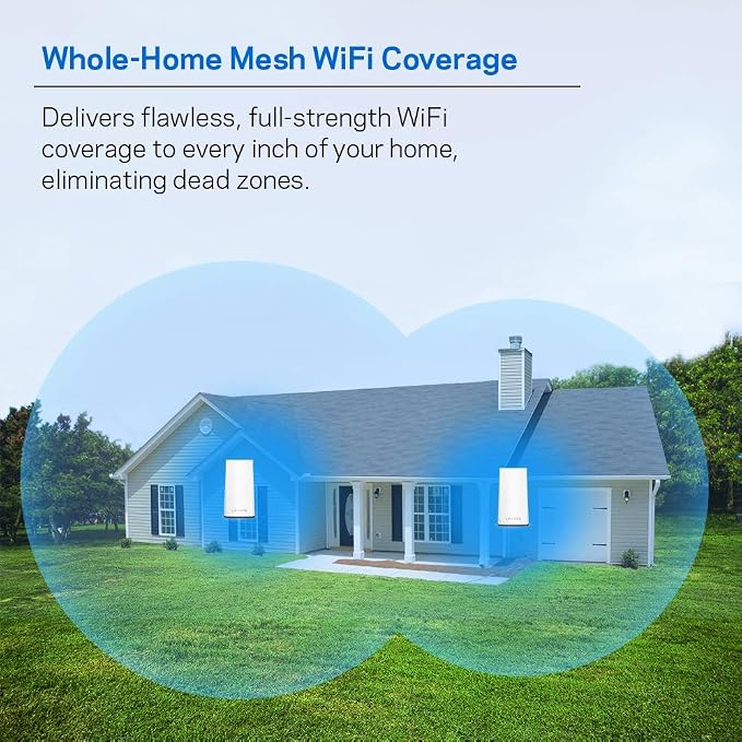 Linksys Velop Mesh Home WiFi System, 000 Sq. ft Coverage, 20+ Devices, Speeds - Image 2