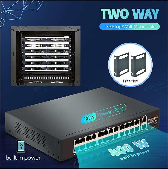 24-Port Unmanaged Gigabit PoE+ Switch - Image 6