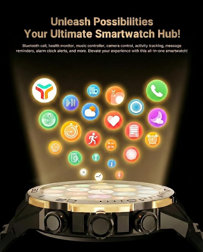 SOUYIE Men's Smart Watch with Bluetooth Call, 1.43" AMOLED Round Dial, Luxury - Image 7