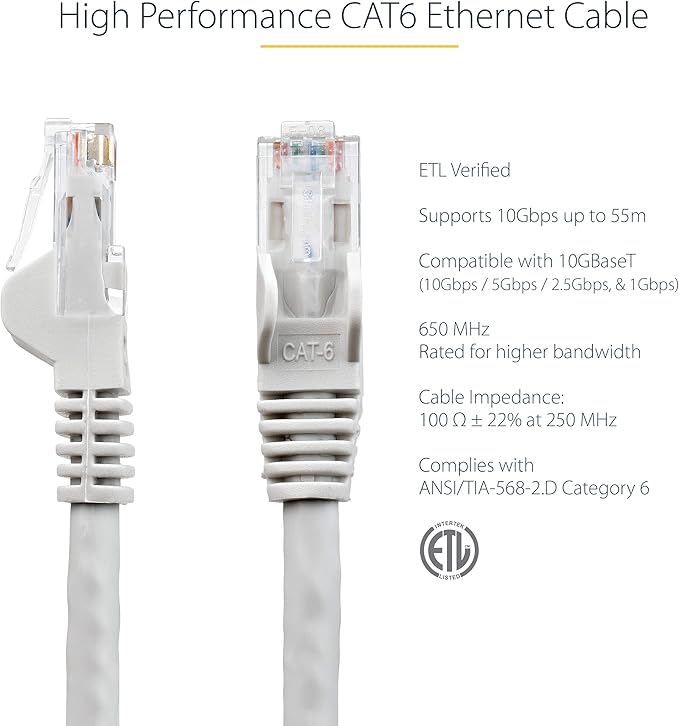 StarTech 100ft CAT6 Ethernet Cable - Image 2