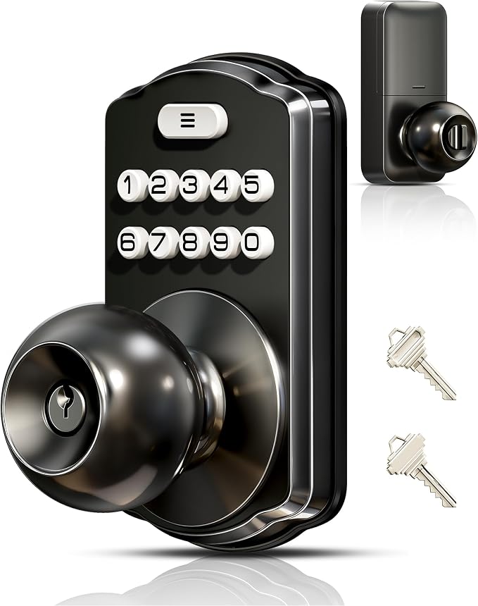 Veise KS03 Keypad Door Knob Lock, Keyless Entry Digital Lock by Veise