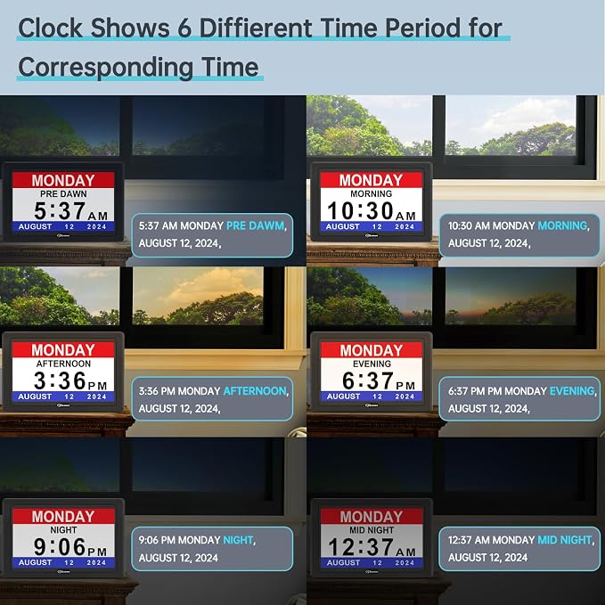 Soobest Dementia Digital Clock for Seniors Elderly, 20 Alarm Reminders 3 - Image 9
