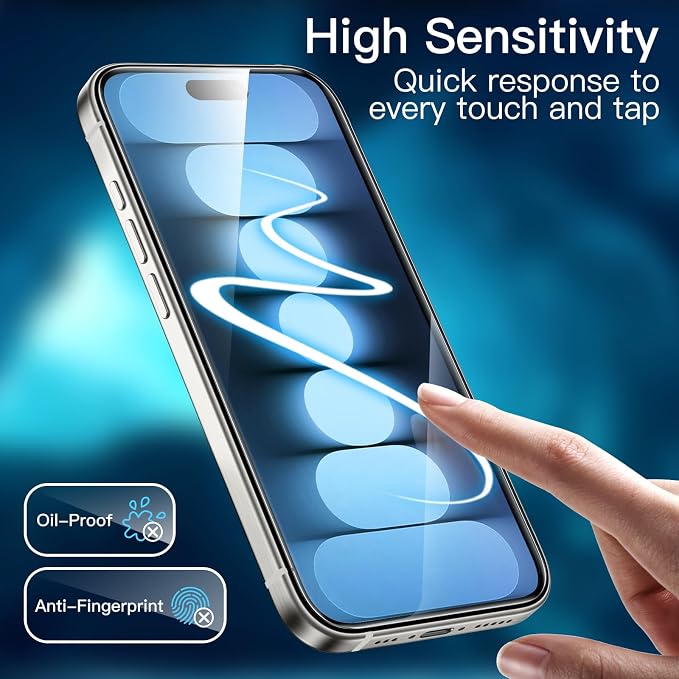 JETech Screen Protector for iPhone 15 Pro 6.1-Inch - Image 7