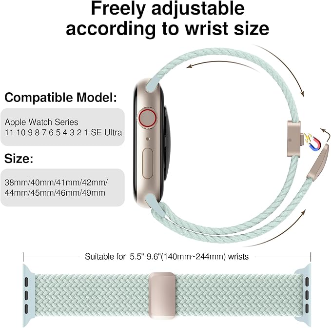 Braided Stretchy Band Compatible - Image 2