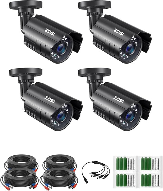 ZOSI 4PK 1920TVL 1080P Security Camera 3.6mm Lens 2MP CCTV Camera Home Security by ZOSI