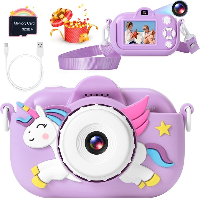 Kids Camera Toddler Toys for Girls Boys, YEEHAO 32MP Dual Lens Digital Camera by YEEHAO