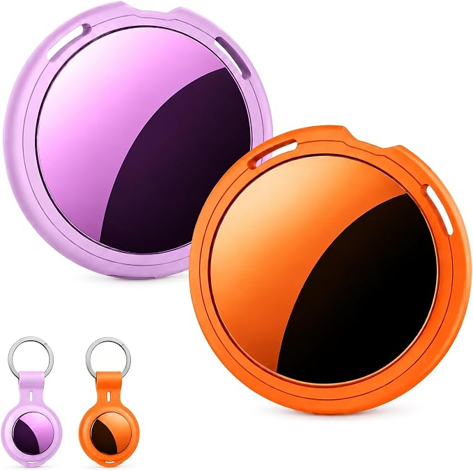 2 Pack Tracker Tags Pair with Apple Find My Bluetooth Air Smart Tags Key Finder by CYBERDOT