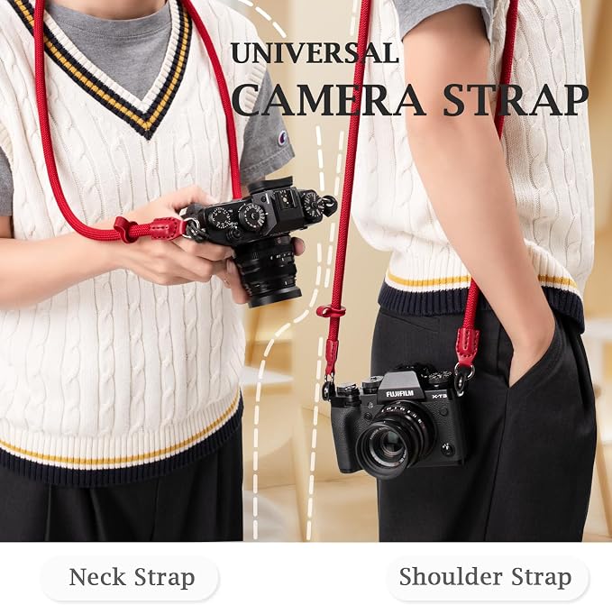 VOVMOEYA Nylon Braided Camera Rope Strap, Camera Neck Shoulder Strap - Image 4