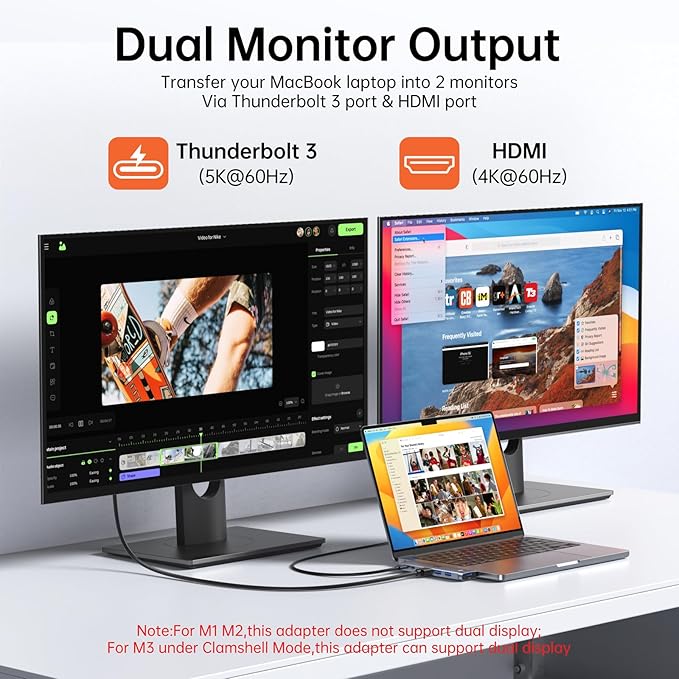 USB C Adapter HDMI Hub for MacBook Pro/Air M5 M4 M3 M2 M1 2025-2018 13" 15" 16" - Image 4