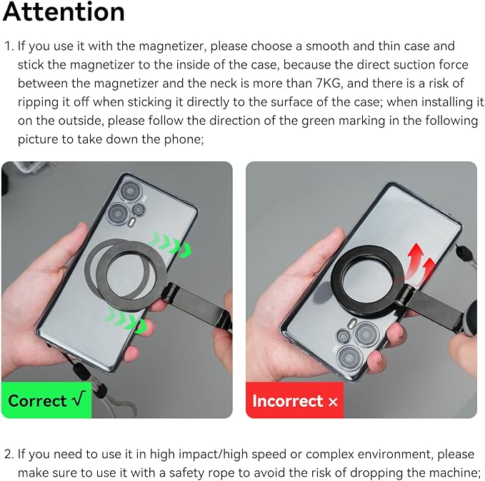 TELESIN Magnetic Neck Mount for Phones, Cell Phone Holder Stand Hanging on Neck - Image 8