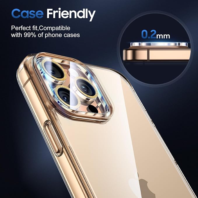 UniqueMe for 3 Pack iPhone 16 Pro/iPhone 16 Pro Max Camera Lens Protector - Image 6