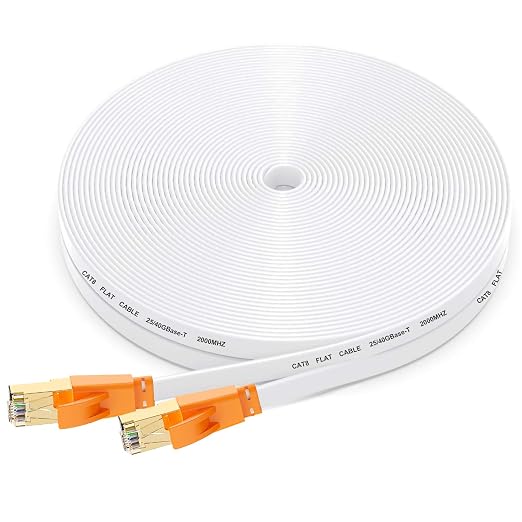 Smolink Ethernet Cable 200 FT, Cat 8 Ethernet Cable 2000Mhz 40Gbps, Internet by Smolink
