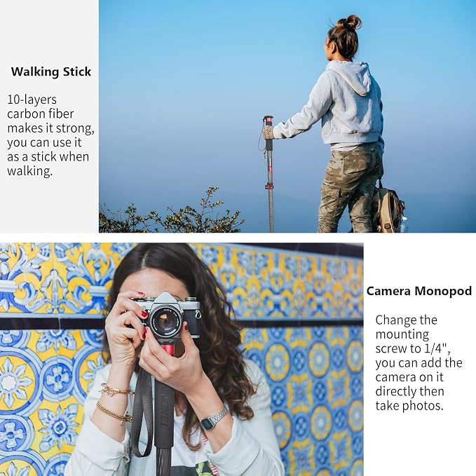 Camera Monopod INNOREL VM60C Carbon Fiber Portable Compact Lightweight Travel - Image 6