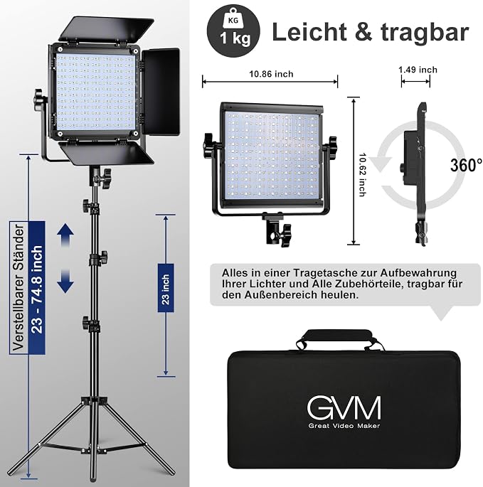 GVM RGB LED Panel Video Light, Photography Lighting - Image 6