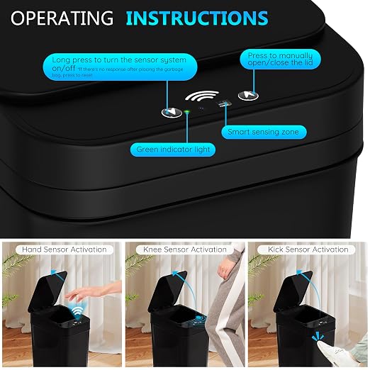 jinligogo 3Pack Bathroom Small Trash Can - Image 4