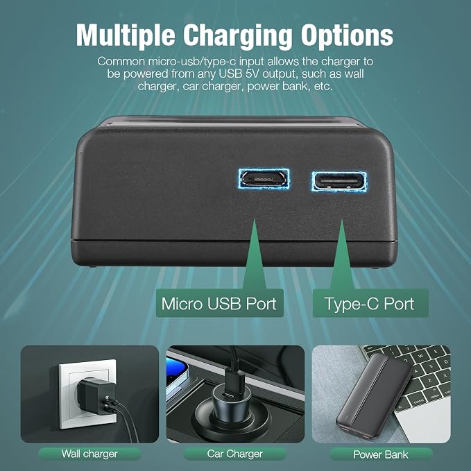 FirstPower NP-FW50 Battery 2-Pack and USB Dual Charger Compatible - Image 5