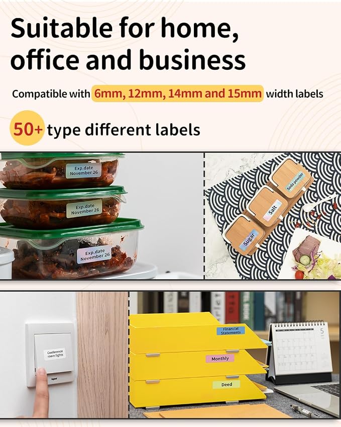 Phomemo D30 Label Maker with 3 Tapes, Small Thermal Printer Rechargeable Labeler - Image 9